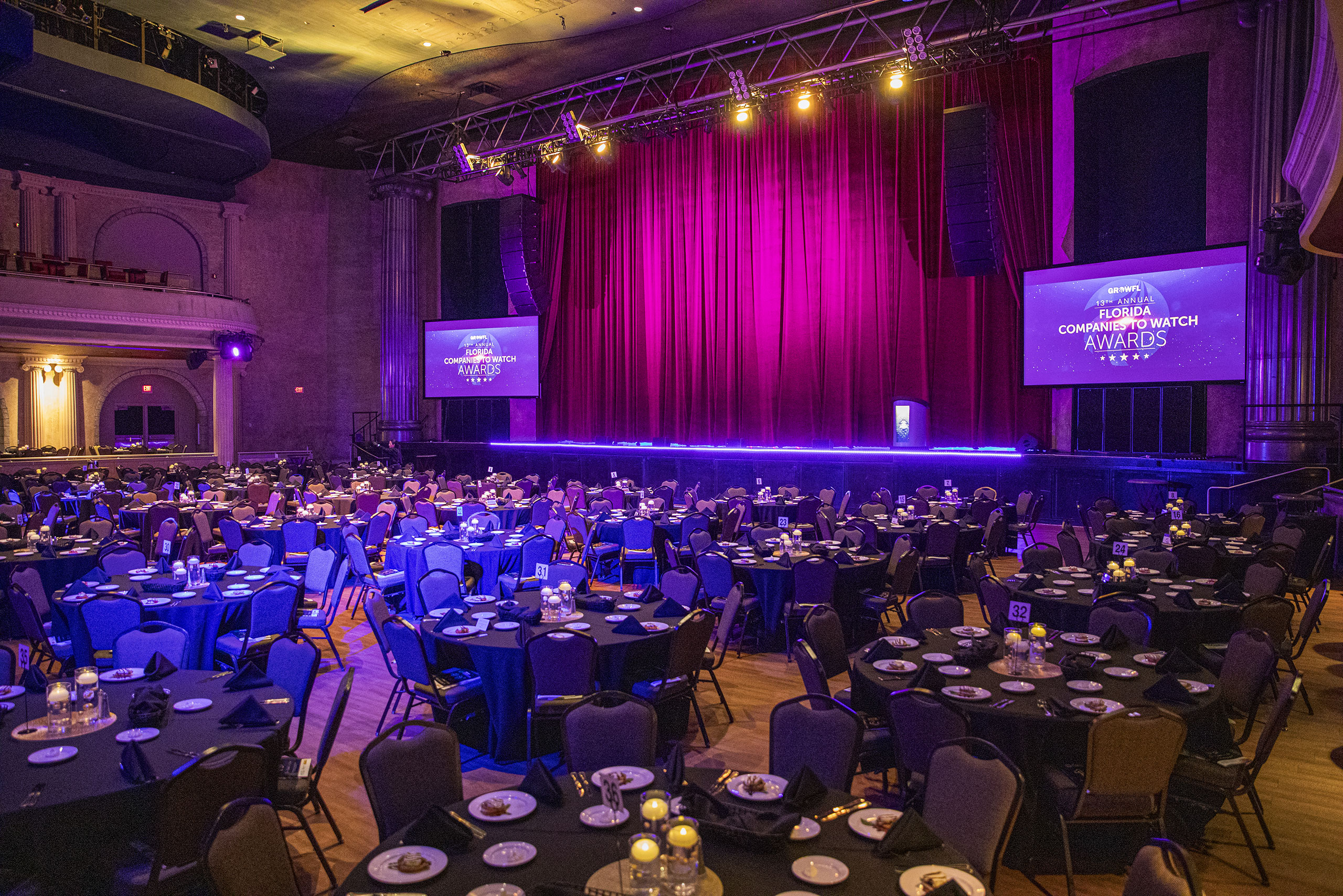 a location hosting a dinner for an event